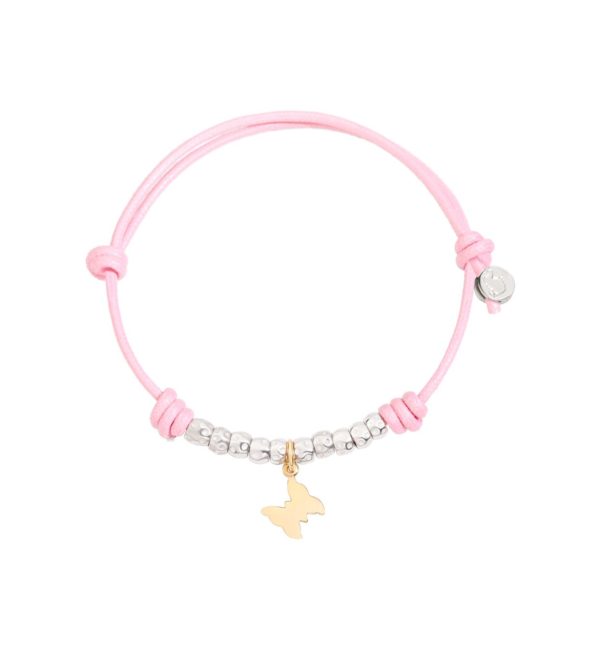 BRACCIALE CON GRANELLI E FARFALLA