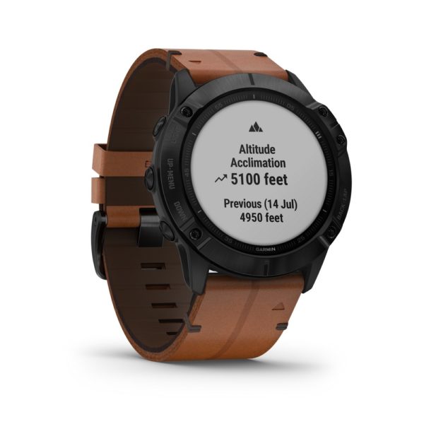 GARMIN- FENIX 6X (sapphire) Black Leather