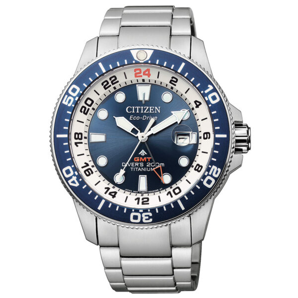 OROLOGIO CITIZEN- Diver's Eco Drive GMT Super Titanio